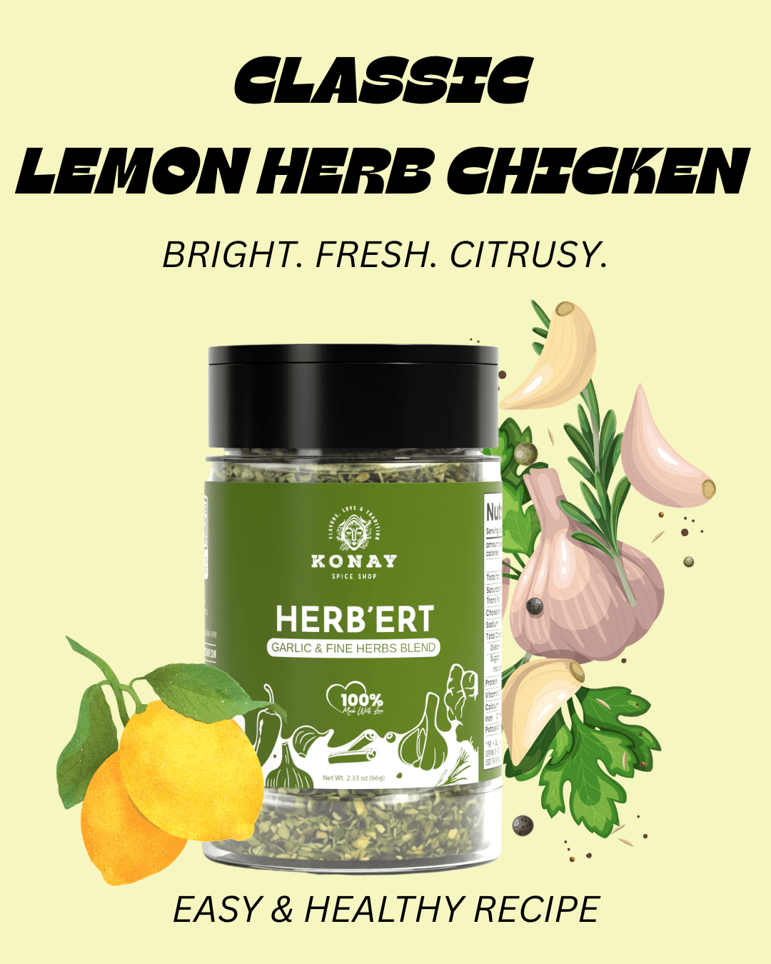 CLASSIC LEMON HERB CHICKEN - Konay Spice Shop
